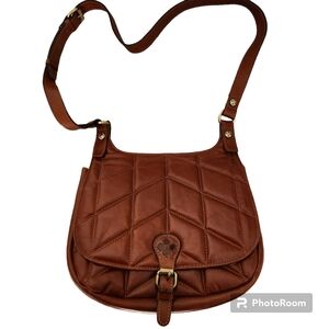 Patricia Nash Leather Saddle Bag